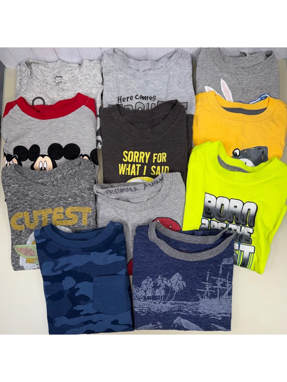 Boys 3T Graphic T-Shirt Lot Disney Star Wars